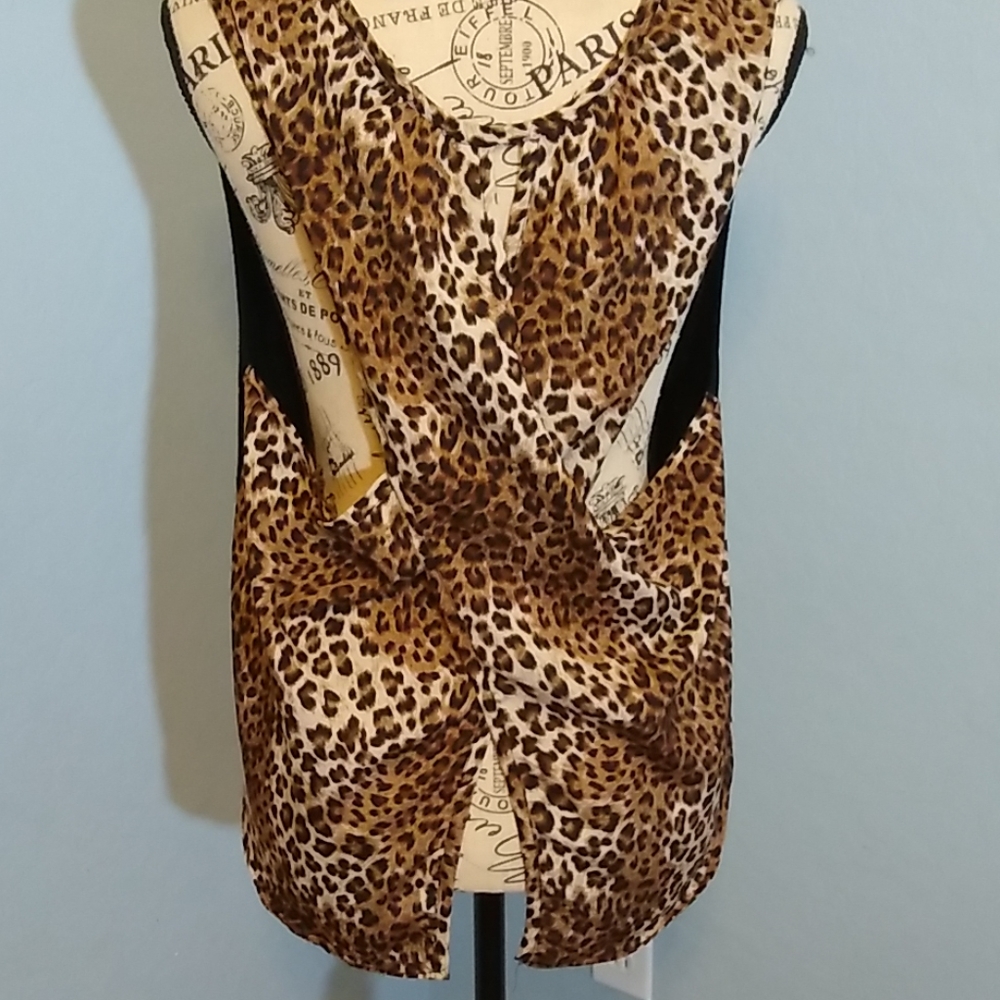 Green Apple - Sleeveless Blouse - Black/Cheetah - Picture 2 of 2